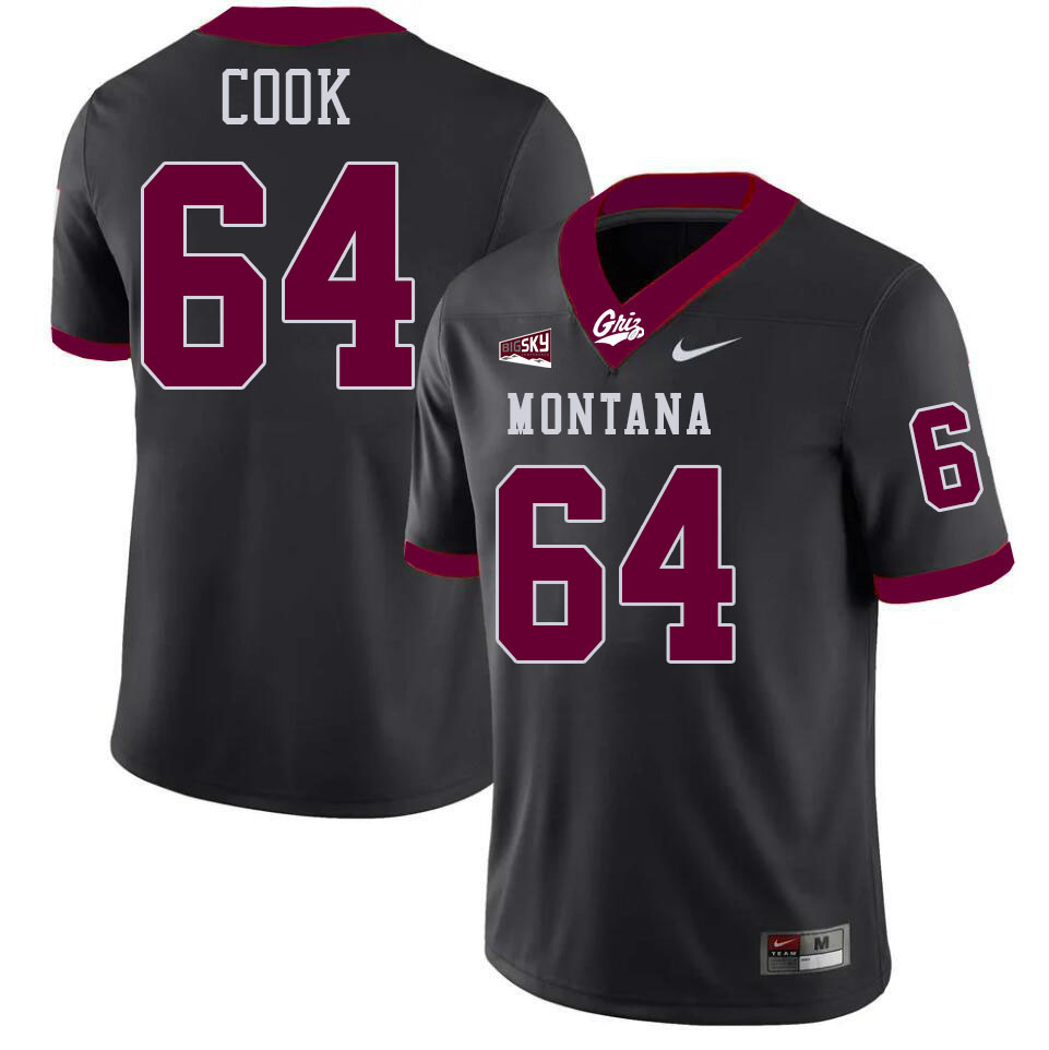 Dylan Cook Montana Grizzlies Jersey,University Of Montana Grizzlies #64 Dylan Cook Jersey-Black